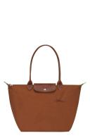 Longchamp Small Le Pliage Recycled Canvas Shoulder Tote Cognac