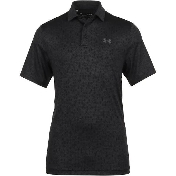 Under Armour Golf Playoff 3.0 Printed Polo Shirt - Mens Size X-Large - 1378677-016 - Grey