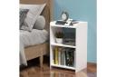 MIUZ Bedside Table Side Table Storage Nightstand End Table Storage Cabinet Shelf