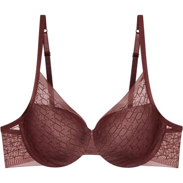 Signature Sheer Wired Padded Bra in Brown - 12DD - Triumph