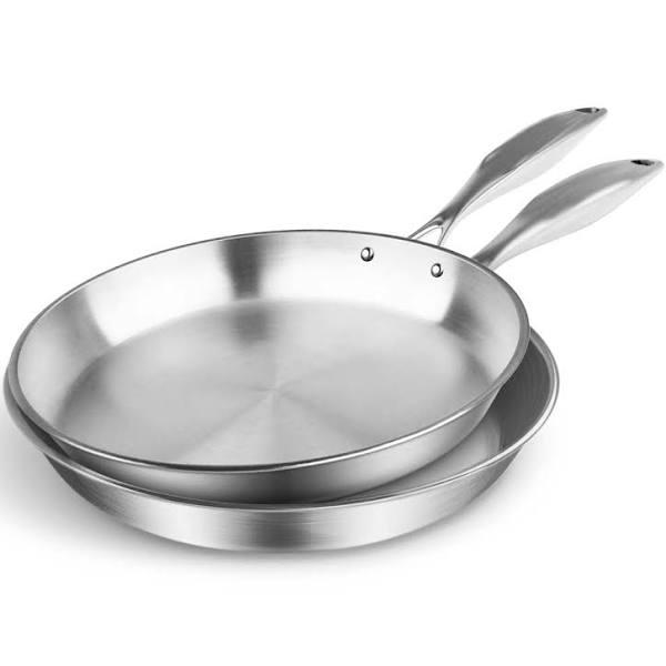 SOGA Stainless Steel Fry Pan 26cm 34cm Frying Pan Top Grade Induction Cooking