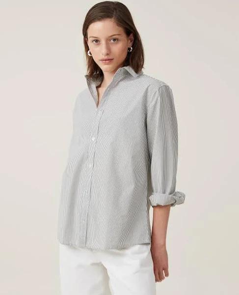 Cotton On - Women's Grey Shirts & Blouses - Heritage Shirt - Size 16 at The Iconic