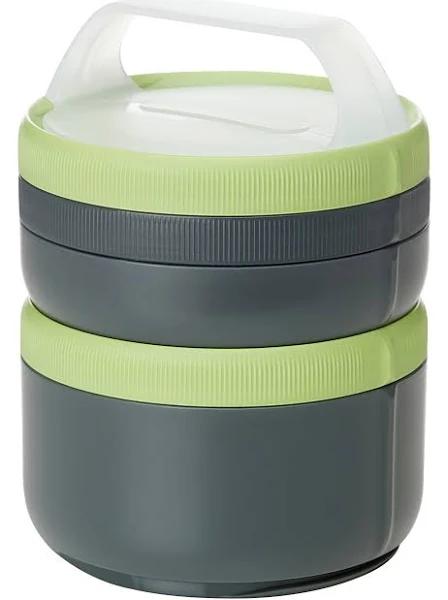 Humangear Stax XL EatSystem Food Containers - Grey / Green