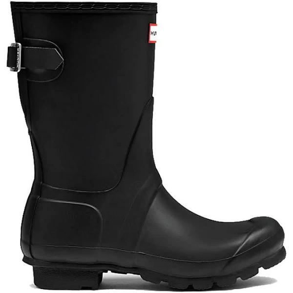 Hunter Women&s Original Back Adjustable Short Rain Boots Black 10