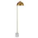 Telbix Ortez - Iron & Marble Art Deco Floor Lamp, White Antique Gold