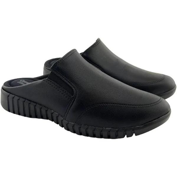 Comfortflex Tanya Womens Comfortable Closed Toe Open Back Mules - Black - 9 AUS or 40 EUR