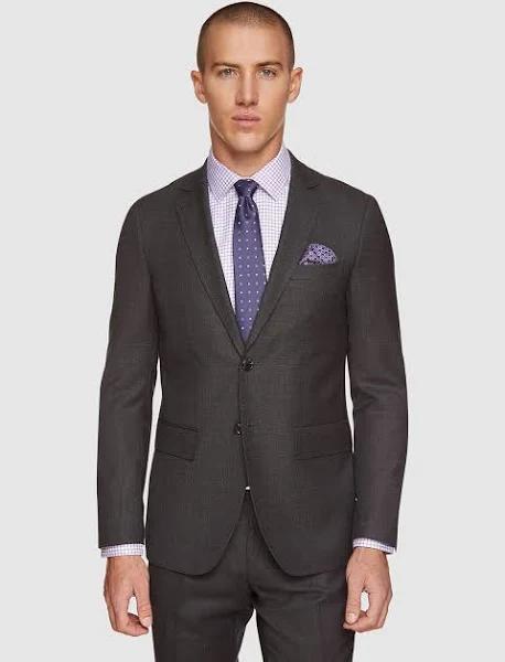 Oxford Men's New Hopkins Wool Suit Jacket - Charcoal - 104