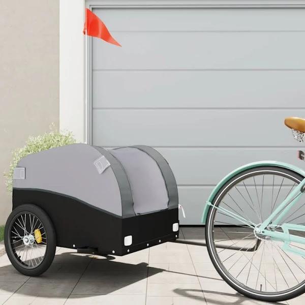 Bike Cargo Trailer Black and Grey 45 kg Iron