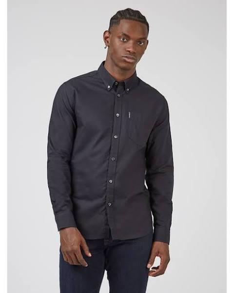 Ben Sherman Signature Oxford Long Sleeve Shirt Small Black