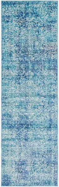 Muse Blue Transitional Runner Rug 500X80CM