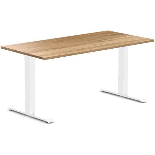 Desky Zero Hardwood Office Desk - White Oak / 1500x750mm / White