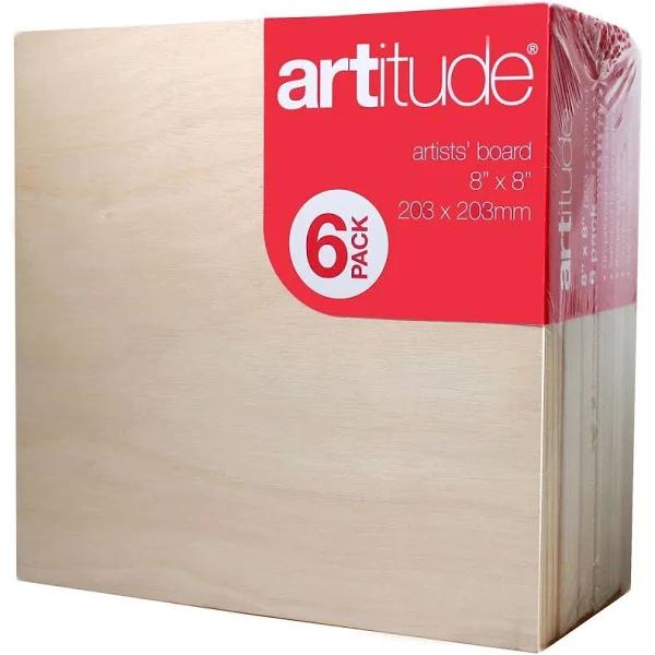 Artitude Board 8x8 Inch/ 203 x 203mm Thin Edge Pack of 6