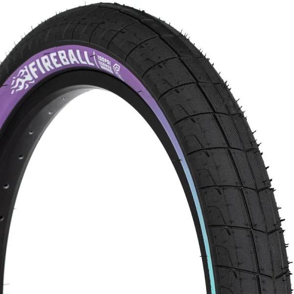 Eclat Fireball Tyre (Each) Black/Purple/Teal Fade / 2.4 Inch