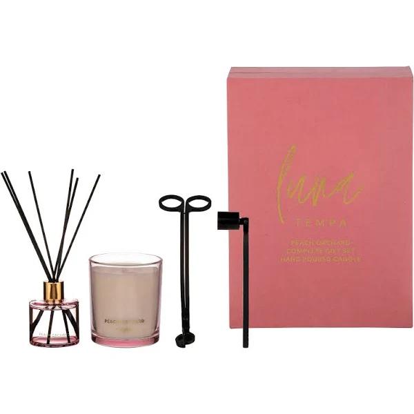 Tempa Luna Peach Orchard Diffuser & Candle Complete Gift Set