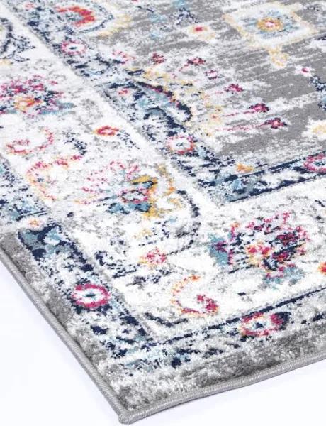 Ligures Grey Multi Traditional Rug 160 x 230cm