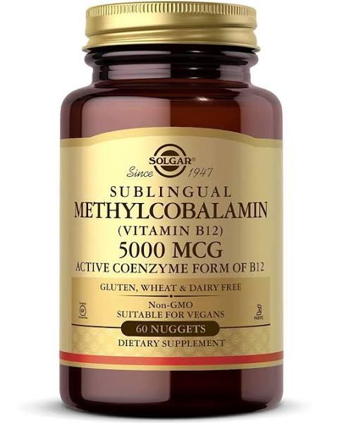 Solgar Methylcobalamin (Vitamin B12) 5000 mcg 60 Nuggets