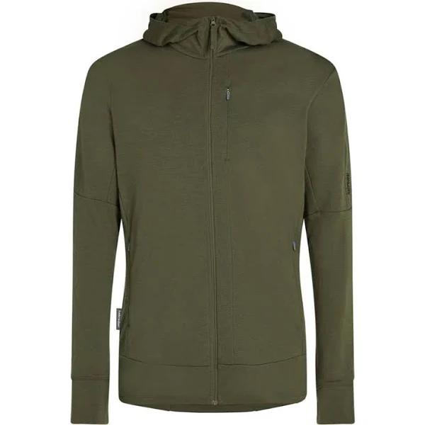 Icebreaker Merino 260 Quantum Full Zip Hoodie Khaki Green - XL