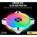 Corsair iCUE QL140 RGB White 140mm PWM Single Fan