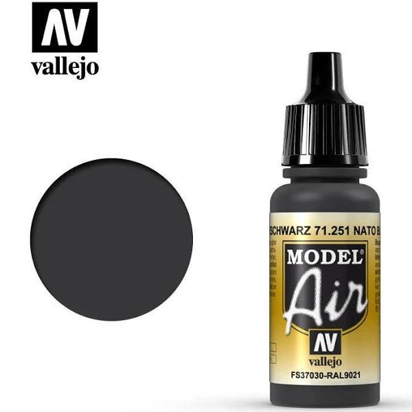 Vallejo Model Air 17 ml Acrylic Paint - Nato Black