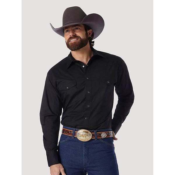 Wrangler Men's Sport Western Snap Front Long Sleeve Shirt