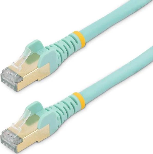 StarTech.com CAT6A Ethernet Cable - Shielded STP - 1 M Aqua 6ASPAT1MAQ