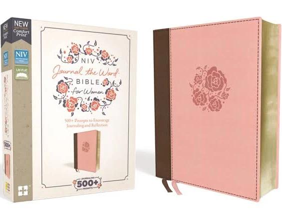 NIV Journal The Word Bible For Women, Red Letter Edition, Pink Leathersoft, Comfort Print