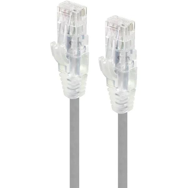 Alogic 1m Grey Ultra Slim Cat6 Network Cable - Series Alpha C6S-01GRY