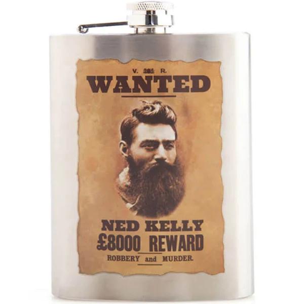 Ned Kelly Metal Flask