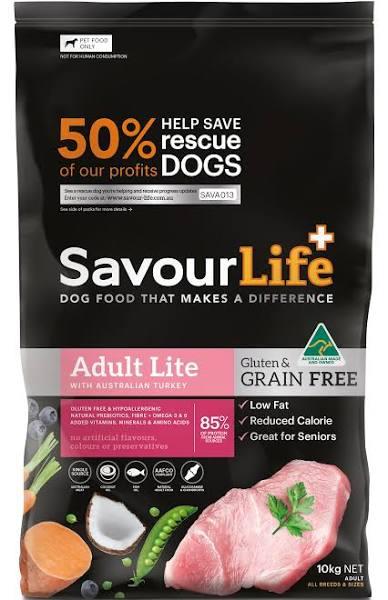 Savourlife Grain Free Adult Lite Turkey Dry Dog Food, 10kg