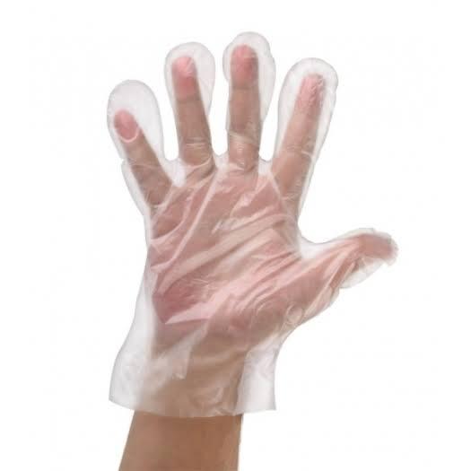 Mediflex Polyethylene Food-Handling Gloves, Large No Powder - Clear Carton