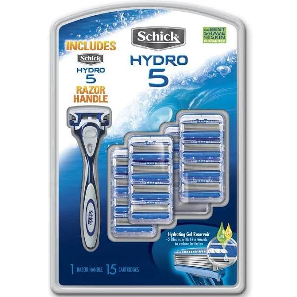 Schick Hydro 5 System: 1 Razor + 15 Cartridges Refills | Personal Care