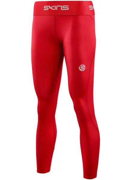 Skins Compression Series 1 Active 7/8 Long Tights in Red M