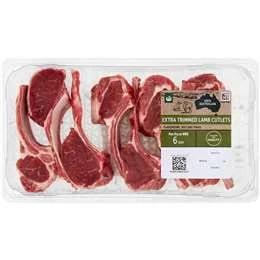 Woolworths Lamb Extra Trim Cutlets 8-9 Pieces 250g - 600g