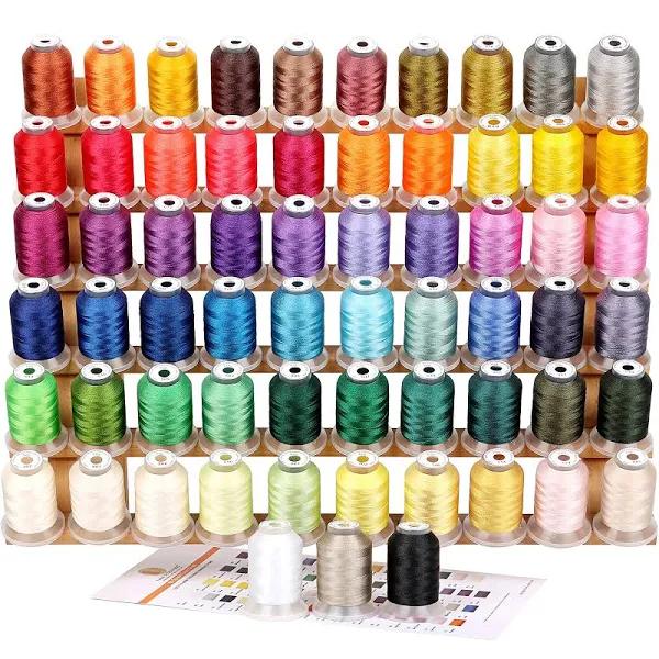 New brothread 63 Brother Colors Polyester Machine Embroidery Thread Kit 500M