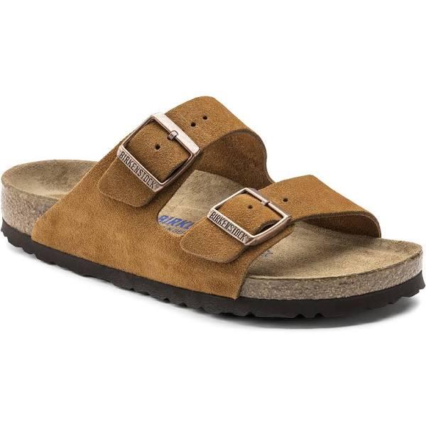 Birkenstock Arizona Suede Mink Soft Footbed Sandals