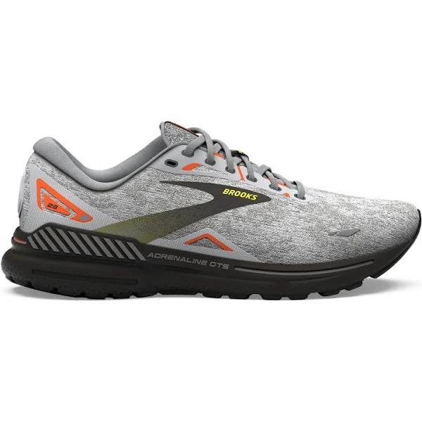 Mens Brooks Adrenaline GTS 23 Oyster / Black / Red Orange / US 10.5