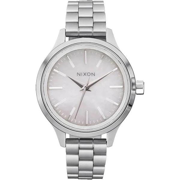 Nixon Optimist Silver / Mother Of Pearl Stainless Steel Watch