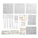 330pce Resin Casting Art Kit DIY Silicone Molds Earrings Jewellery Making Tool Set