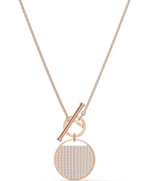 Swarovski Ginger Rose Gold T-Bar Necklace