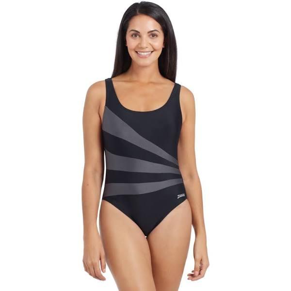 Zoggs Womens Sandon Scoopback Swimsuit - Black