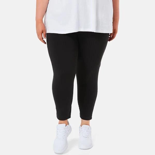 Kmart Curve Crop Leggings-Black Size: 18