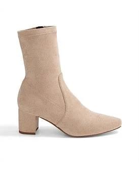 Diana Ferrari Linta Putty Stretch Microsuede Ankle Boots Putty Womens Shoes Casual Ankle Boots