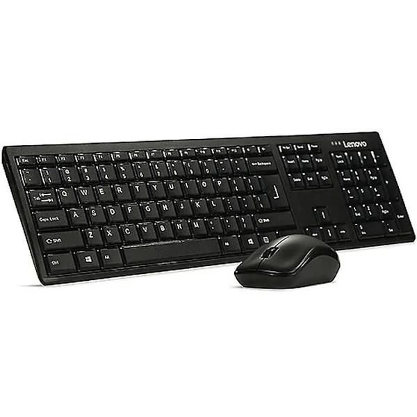 JVY Lenovo KN100 Simple Wireless Keyboard Mouse Set (Black)