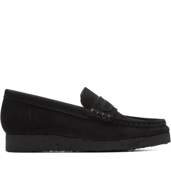 Clarks Originals Women's Wallabee Loafer Black Suede Colour: Blac