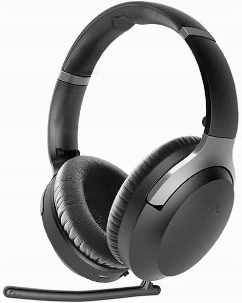 Avantree Aria Pro APTX-HD Bluetooth 5.0 Active Noise Cancelling Headphones With Boom Microphone For Hi-Fi Music & Work Calls, Low Latency Over Ear