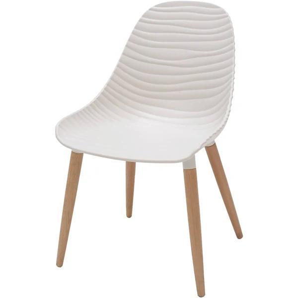 Mimosa Stream Side White Plastic Dining Chair