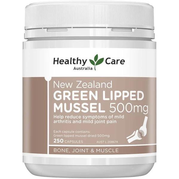 Healthy Care New Zealand Green Lipped Mussel 250 Capsules