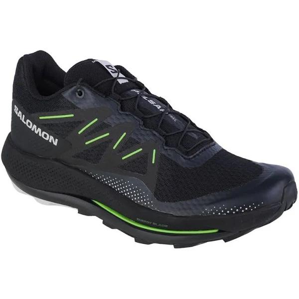 Salomon Pulsar Trail Running Shoes Black Green - 46