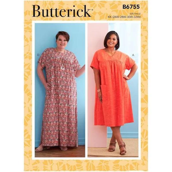 Butterick Misses' Asymmetrical-Detail Tunics B6755 - Paper Pattern, Size RR (18W-20W-22W-24W)