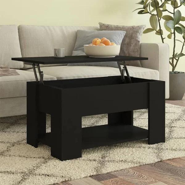 Coffee Table Black 79x49x41 cm Engineered Wood vidaXL